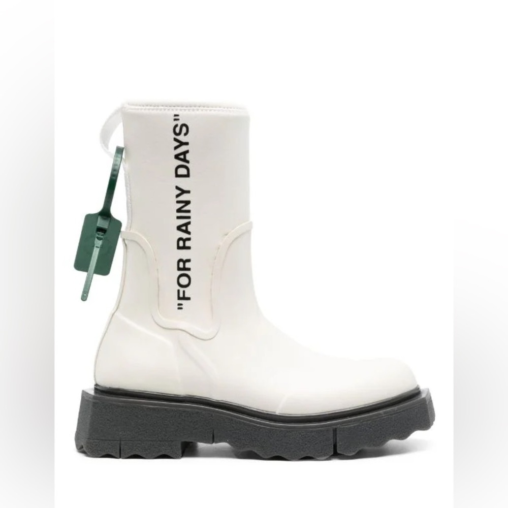 Off-White “rainy day” rain boots size 38